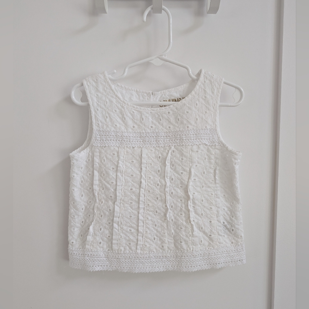 ✨4 for 12 Genuine Kids by OshKosh White Eyelet Tank 5T